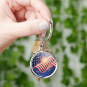 Patriottische Sleutelhanger van 4 juli (Hand)