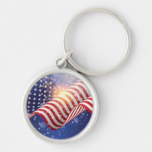 Patriottische Sleutelhanger van 4 juli (Voorkant)