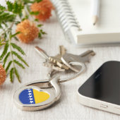 Patriottische Sleutelhanger van Bosnië en Herzegov (Zijkant)