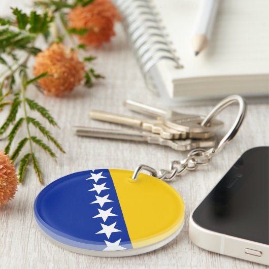 Patriottische Sleutelhanger van Bosnië en Herzegov (Voorkant Rechts)