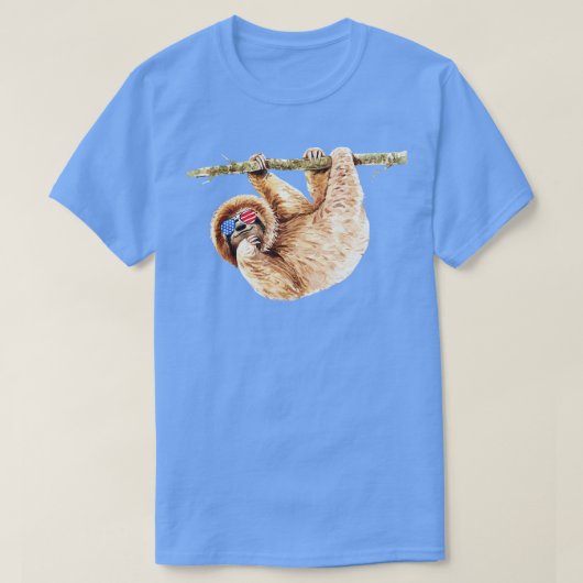 Patriottische Sloth Sloth Lovers T-shirt (Design voorkant)
