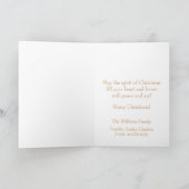 Patriottische sneeuwman en vlag kerst Kaart (Binnen)