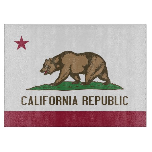 Patriottische snijplank met Californische staatsvl (Voorkant)