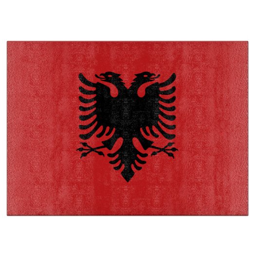 Patriottische snijplank met vlag Albanië (Voorkant)