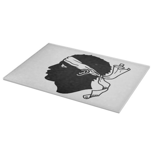 Patriottische snijplank met vlag van Corsica (Hoek)