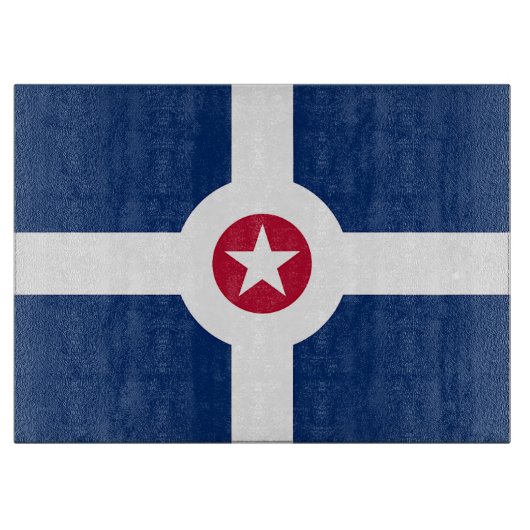 Patriottische snijplank met vlag van Indianapolis (Voorkant)