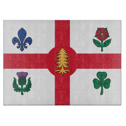 Patriottische snijplank met vlag van Montreal (Voorkant)