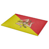 Patriottische snijplank met vlag van Sicilië, Ital (Hoek)