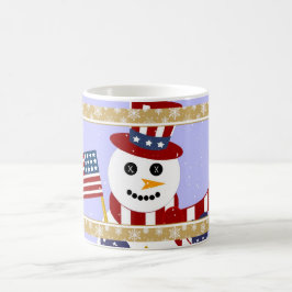Patriottische Snowman met Mok vlag - Beker