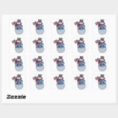 Patriottische Snowman-Stickers Vierkante Sticker (Vel)