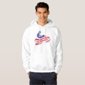 Patriottische Snowmobiling Hoodie (Voorkant volledig)