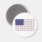 Patriottische Snowmobiling Magneet (Voorkant / Achterkant)