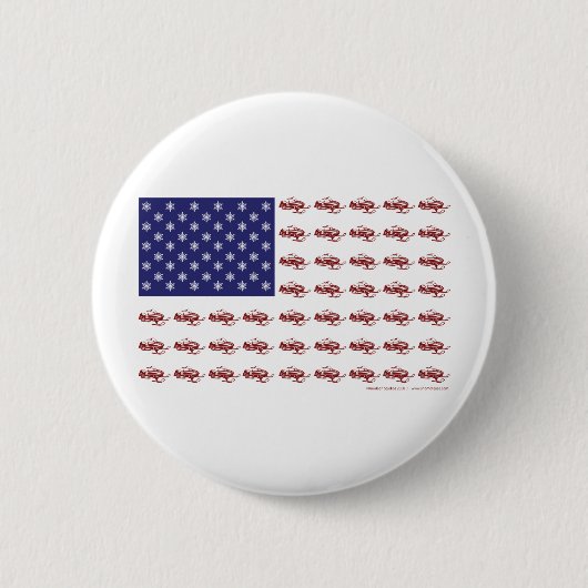 Patriottische Snowmobiling Ronde Button 5,7 Cm (Voorkant)