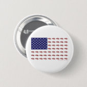 Patriottische Snowmobiling Ronde Button 5,7 Cm (Voorkant /achterkant)