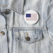 Patriottische Snowmobiling Ronde Button 5,7 Cm (In situ)