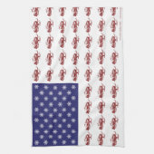 Patriottische Snowmobiling Theedoek (Verticaal)