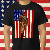  patriottische soldaat met Amerikaanse vlag T-shirt