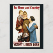  patriottische Soldaat voor Victory Liberty Loan Briefkaart (Voorkant)