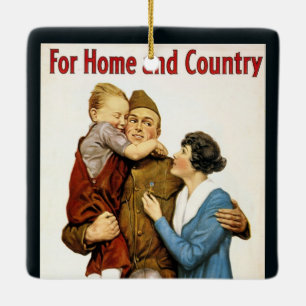  patriottische Soldaat voor Victory Liberty Loan Keramisch Ornament