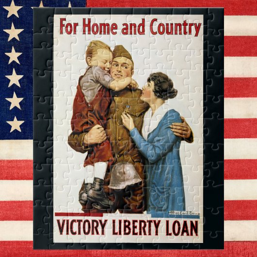patriottische Soldaat voor Victory Liberty Loan Legpuzzel