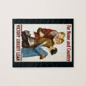 patriottische Soldaat voor Victory Liberty Loan Legpuzzel (Horizontaal)