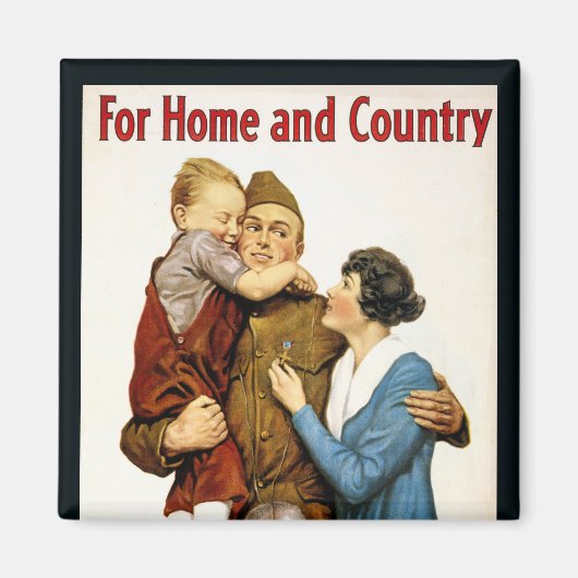  patriottische Soldaat voor Victory Liberty Loan Magneet (Voorkant)