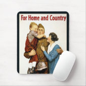 patriottische Soldaat voor Victory Liberty Loan Muismat (Met muis)