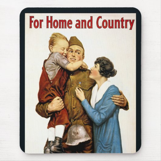 patriottische Soldaat voor Victory Liberty Loan Muismat (Voorkant)