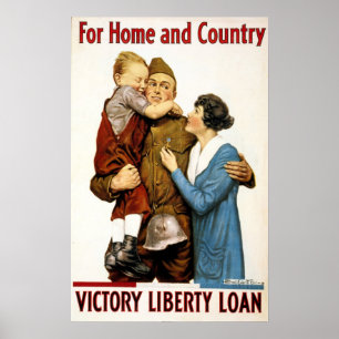  patriottische Soldaat voor Victory Liberty Loan Poster