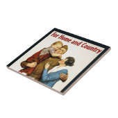  patriottische Soldaat voor Victory Liberty Loan Tegeltje (Zijkant)