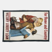  patriottische Soldaat voor Victory Liberty Loan Theedoek (Horizontaal)