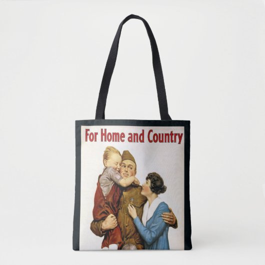 patriottische Soldaat voor Victory Liberty Loan Tote Bag (Voorkant)