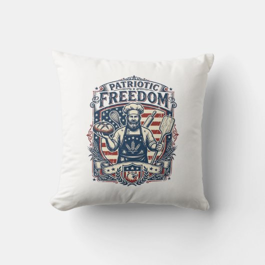 Patriottische Sourdough Bakker Kussen (Voorkant)