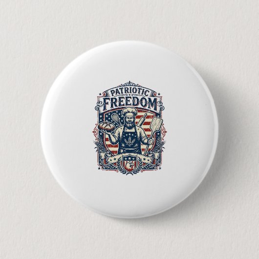 Patriottische Sourdough Bakker Ronde Button 5,7 Cm (Voorkant)