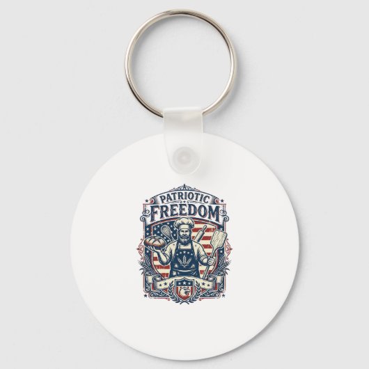 Patriottische Sourdough Bakker Sleutelhanger (Voorkant)