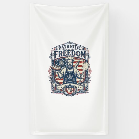 Patriottische Sourdough Bakker Spandoek (Verticaal)