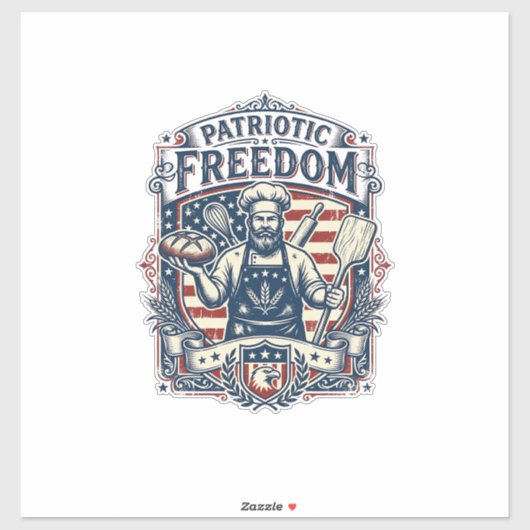 Patriottische Sourdough Bakker Sticker (Vel)