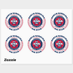 Patriottische South Carolina Circle Design Sticker