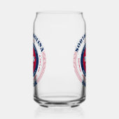 Patriottische South Carolina Typografie Drinkware  Blikvorm Glas (Rechts)