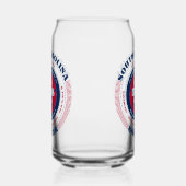 Patriottische South Carolina Typografie Drinkware  Blikvorm Glas (Links)