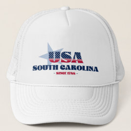 Patriottische South Carolina typografie Trucker Ha Trucker Pet