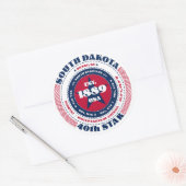 Patriottische South Dakota Circle Design Sticker (Envelop)