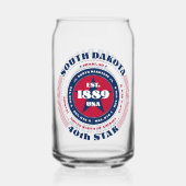 Patriottische South Dakota Typography Drinkware Se Blikvorm Glas (Achterkant)