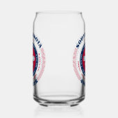 Patriottische South Dakota Typography Drinkware Se Blikvorm Glas (Links)