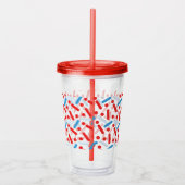 Patriottische Spattenpatroon Acryl Drinkbeker (Rechts)