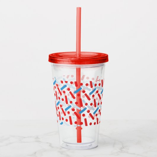 Patriottische Spattenpatroon Acryl Drinkbeker (Voorkant)