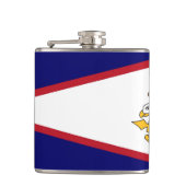 Patriottische, speciale fles met Amerikaanse Samoa Heupfles (Voorkant)