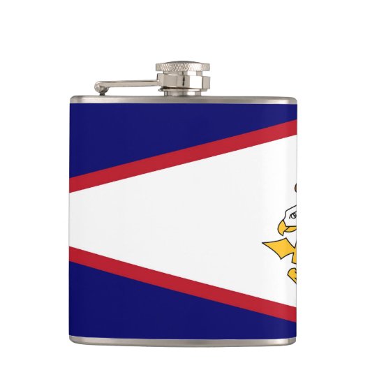 Patriottische, speciale fles met Amerikaanse Samoa Heupfles (Voorkant)
