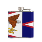 Patriottische, speciale fles met Amerikaanse Samoa Heupfles (Achterkant)