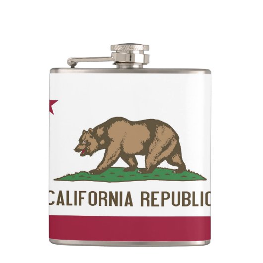 Patriottische, speciale fles met Californische vla Heupfles (Voorkant)
